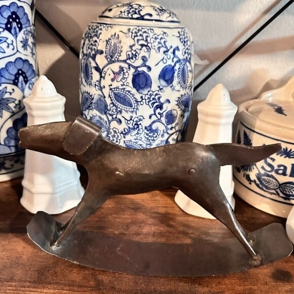 Vintage Rustic Metal Rocking‎ Dog - Picture 3 of 8